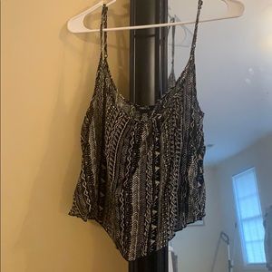 Black & white Aztec print top